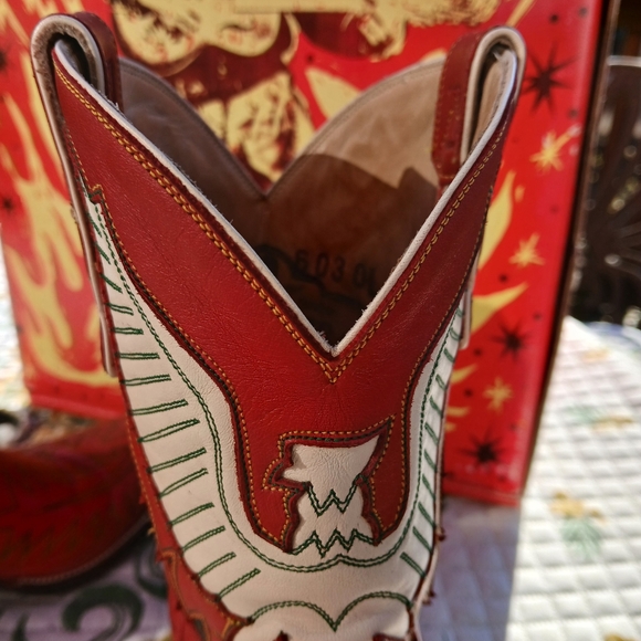 Heritage Boot Company Mariposa Peewee Cowboy Boots, Ladies Size 9.5 - Picture 8 of 14